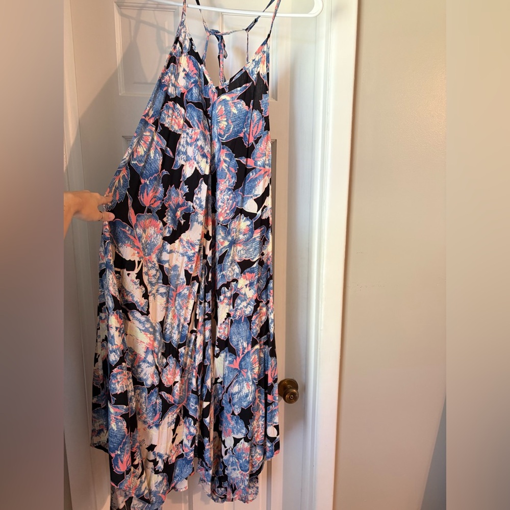Red Dress Boutique Floral Maxi Dress - Blue and Pink